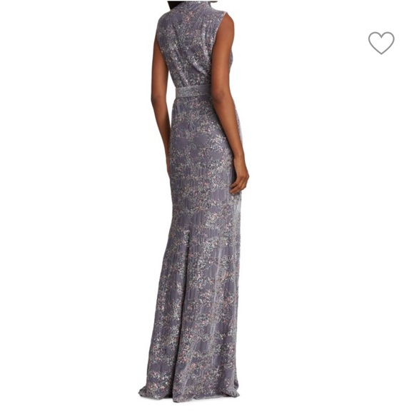 ✨Badgley Mischka Sequined Velvet Gown✨ - Picture 2 of 10